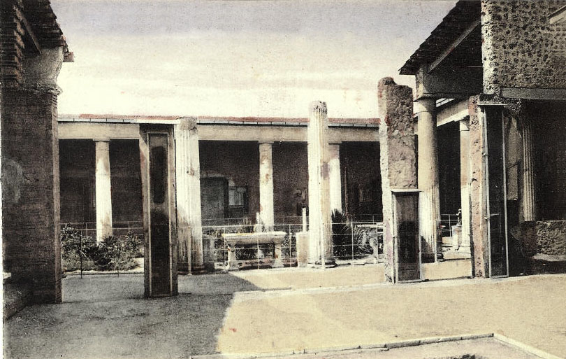VI.15.1 Pompeii. Peristyle. Flying figure from South wall. Photographed 1970-79 by Günther Einhorn, picture courtesy of his son Ralf Einhorn.
