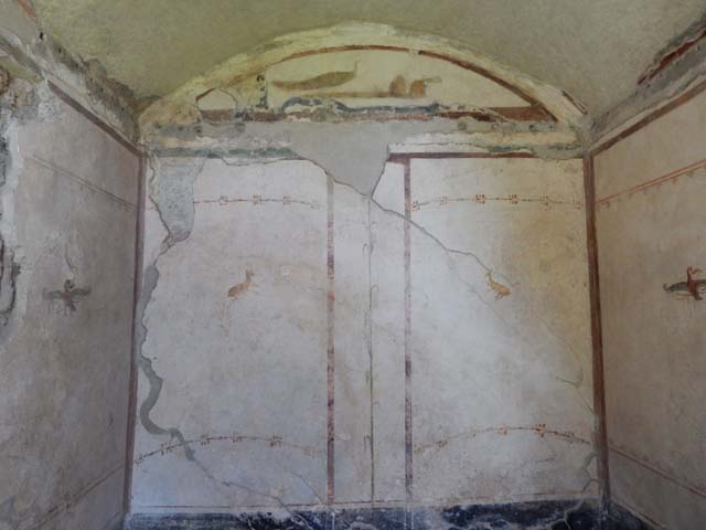 VI.15.8 Pompeii. May 2010. West wall of cubiculum