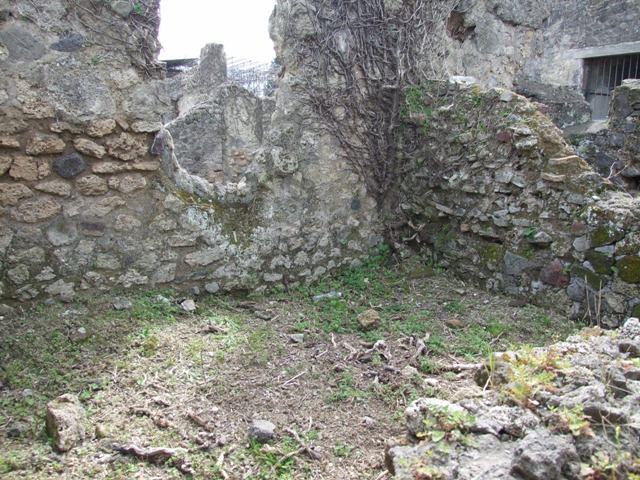 VI.16.27 Pompeii.  March 2009.  Room 5, Latrine.  South wall.