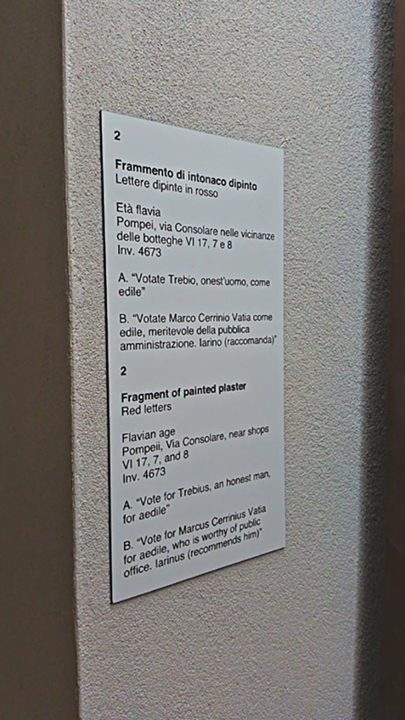 VI.17.7 and 8 Pompeii. Information card in Naples Archaeological Museum.
Photo courtesy of Giuseppe Ciaramella, June 2017.

