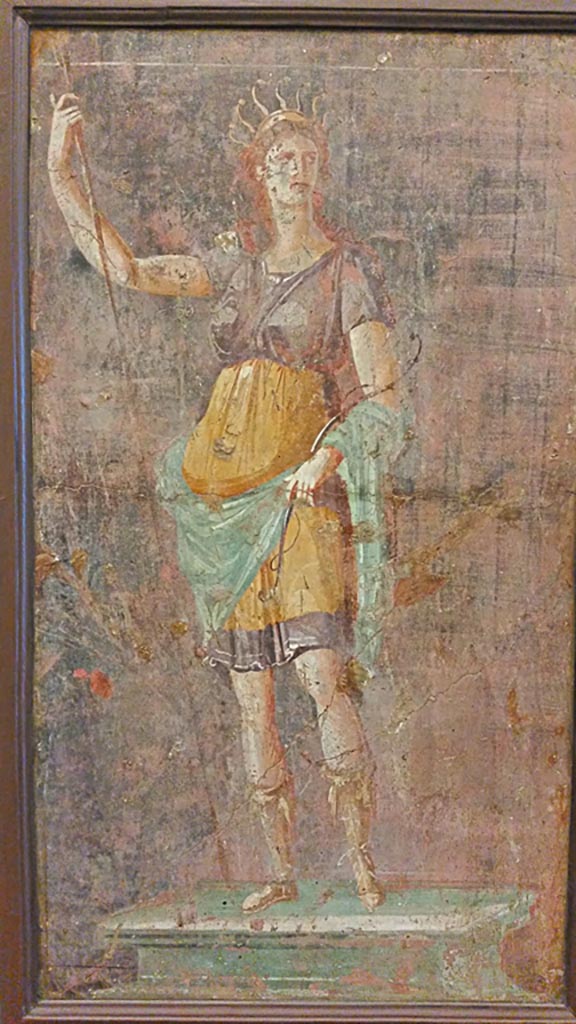 VI.17.9-10 Pompeii. Found 28th October 1763. Artemis, also known as Diana.
Now in Naples Archaeological Museum. Inventory number 9301.
November 2018. Photo courtesy of Giuseppe Ciaramella.

