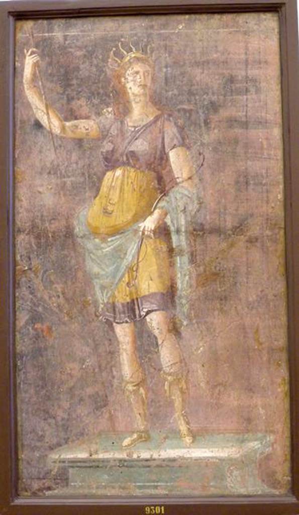 VI.17.9-10 Pompeii. Found 28 October 1763. Artemis, also known as Diana. Now in Naples Archaeological Museum. Inventory number 9301.
