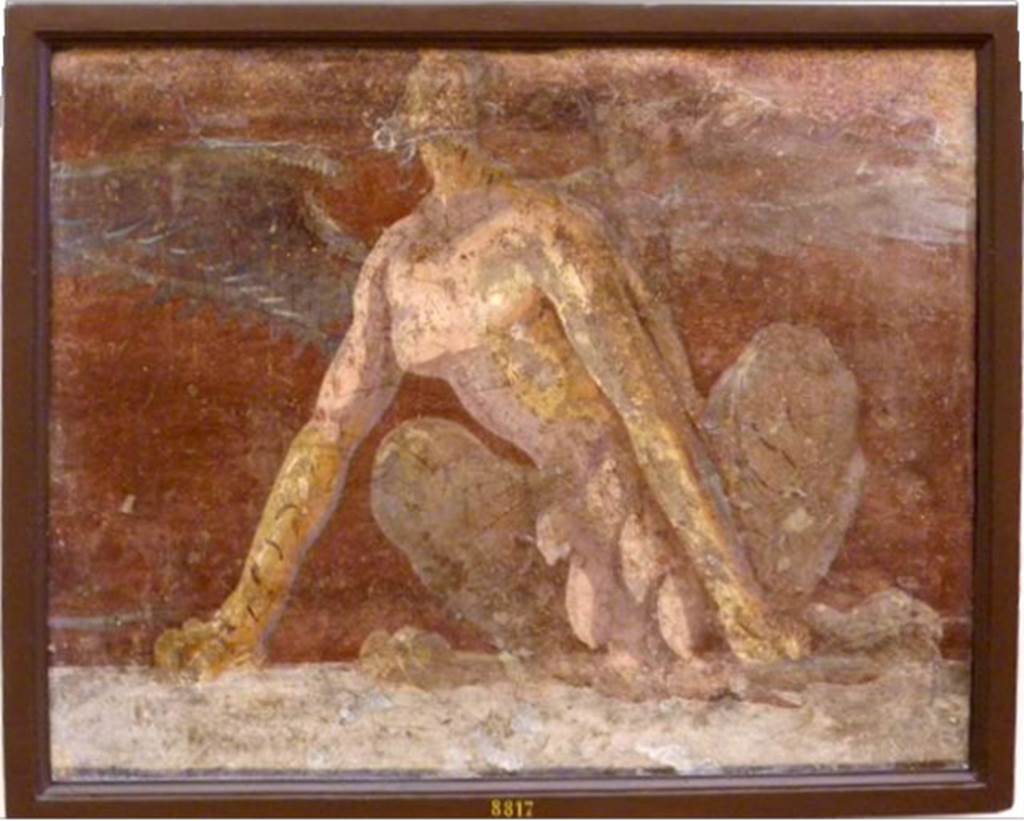 VI.17.9-10 Pompeii. Found 18 November 1763. Sphynx. (Found in room 9, according to plan by La Vega). Now in Naples Archaeological Museum. Inventory number 8817.

