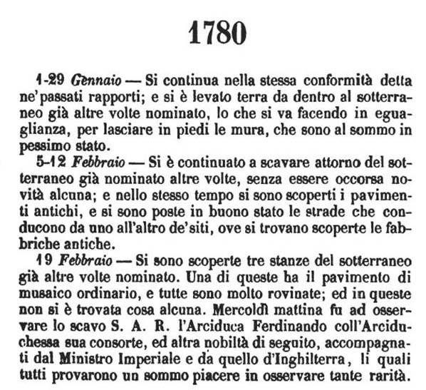 Copy of Pompeianarum Antiquitatum Historia 1, 1, page 308, January to February 1780