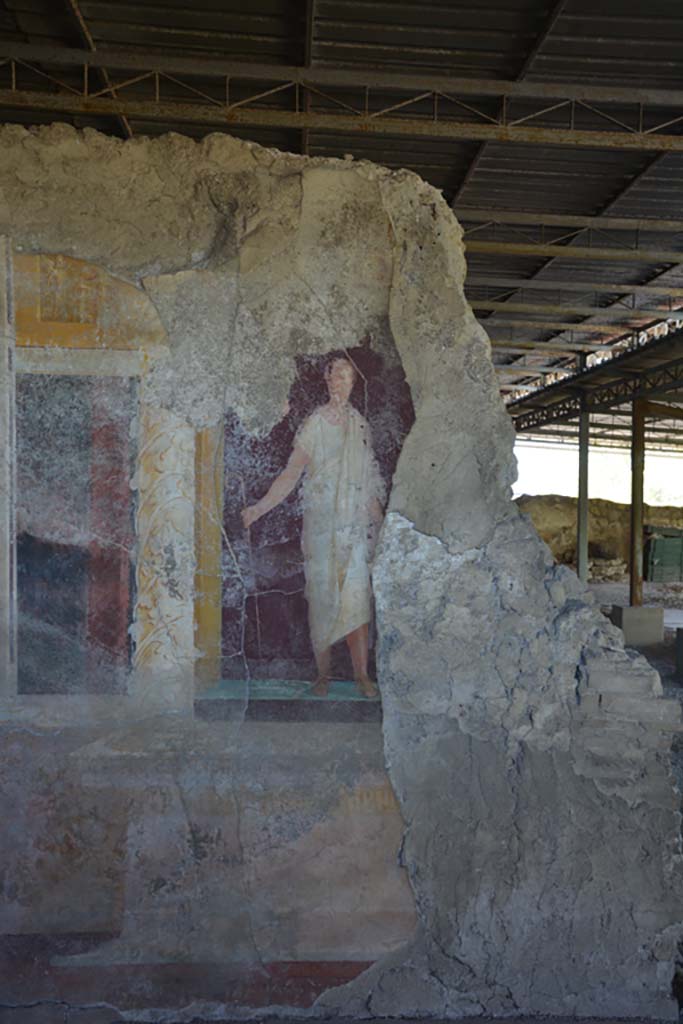 VI.17.41 Pompeii. September 2019. Painted figure from centre of south wall of exedra.
Foto Annette Haug, ERC Grant 681269 DCOR.
