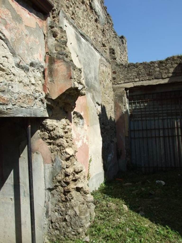 VII.3.29 Pompeii. March 2009. Room 11, north wall of room next to tablinum. 
