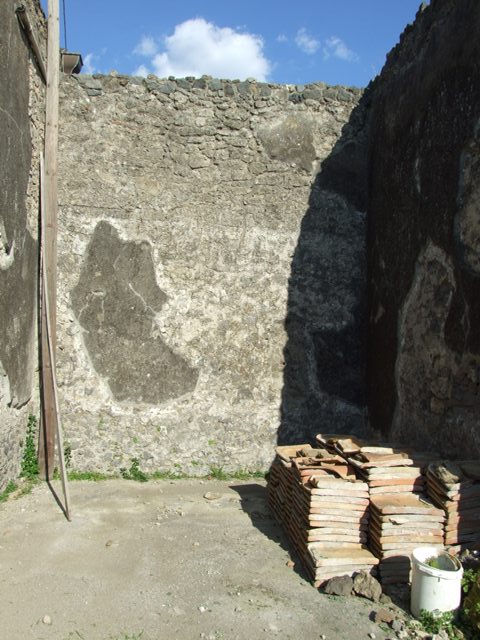 VII.4.31 Pompeii. March 2009. Room 8. North and East wall.