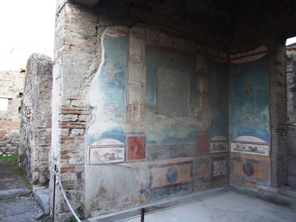 VII.4.48 Pompeii.  December 2007. Room 11. Tablinum. East wall..