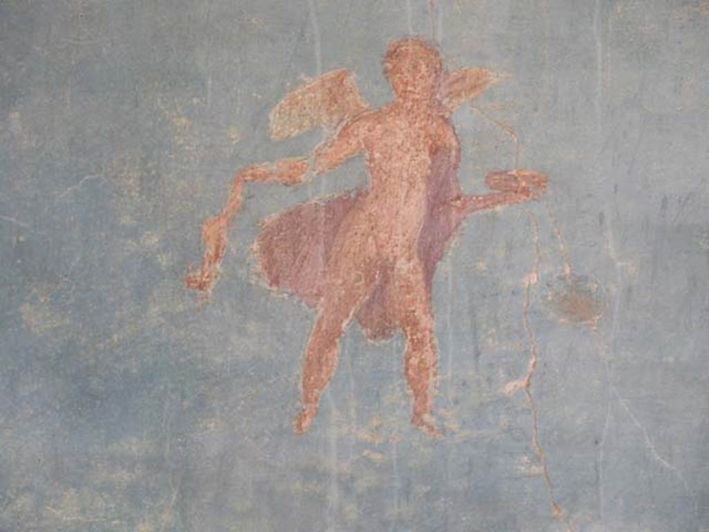 VII.4.48 Pompeii. May 2015. Room 11, detail from south wall in south-east corner.
Photo courtesy of Buzz Ferebee.
