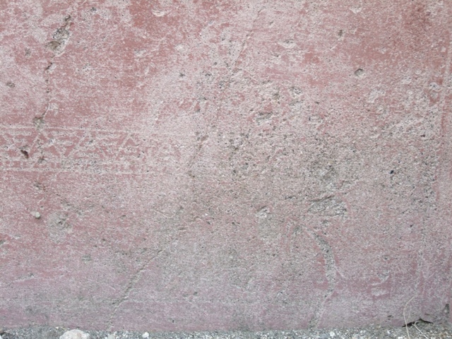 VII.4.48 Pompeii. December 2007. Room 18. Exedra. East wall. Wall painting of Apollo. See Helbig, W., 1868. Wandgemälde der vom Vesuv verschütteten Städte Campaniens. Leipzig: Breitkopf und Härtel. (221)