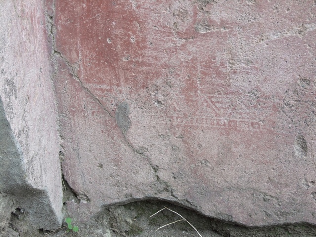 VII.4.48 Pompeii. December 2007. Room 18. Exedra. North wall.