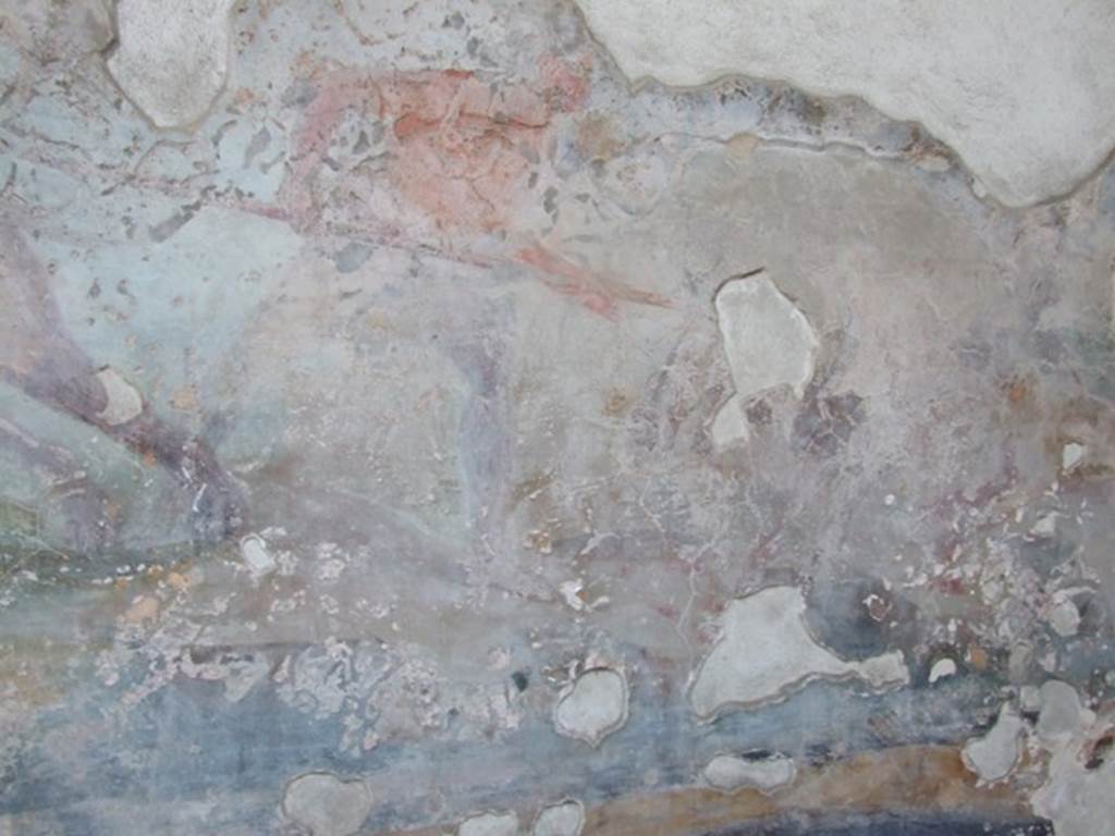 VII.4.48 Pompeii. December 2007.  Peristyle, lower middle section of south wall.  Painting of Hunt scene with hunter.
