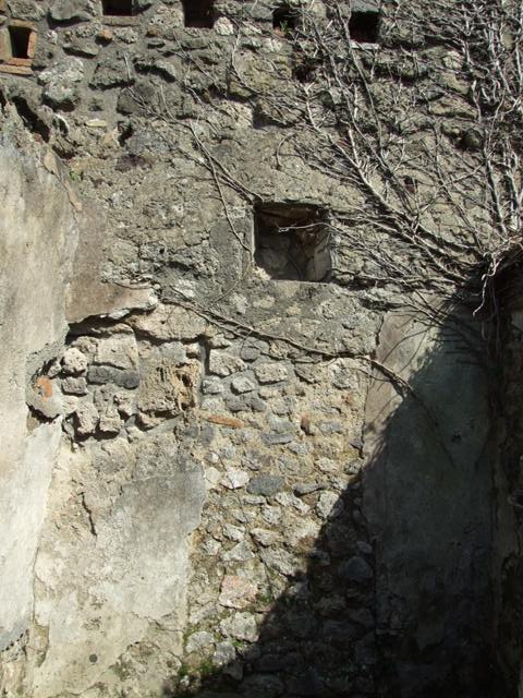 VII.4.56 Pompeii. March 2009. Room 8. Cupboard under stairs. East wall.