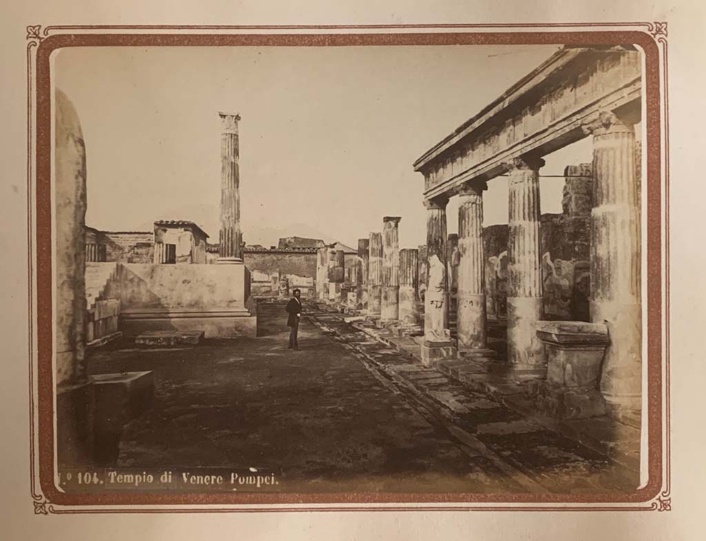 VII.7.32 Pompeii. From an album by Roberto Rive, dated 1868. Looking north along east side. Photo courtesy of Rick Bauer.