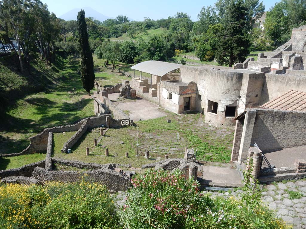 VII.16.a Pompeii. June 2019. Looking north across Suburban Baths. Photo courtesy of Buzz Ferebee.

