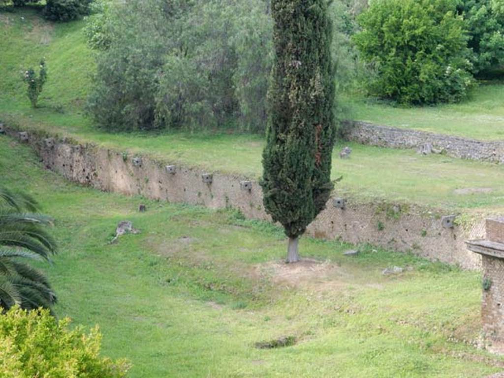 VII.16.a Pompeii. May 2015. Wall on north side of Baths. Photo courtesy of Buzz Ferebee.