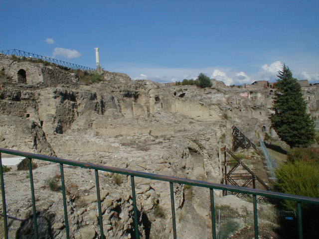 VIII.1.3 Pompeii.  May 2006.  Rear of Temple of Venus and Via Championnet.  