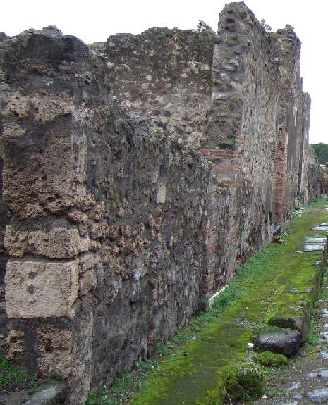 VIII.2.5, VIII.2.4 and VIII.2.3, Pompeii. December 2004. Looking east.