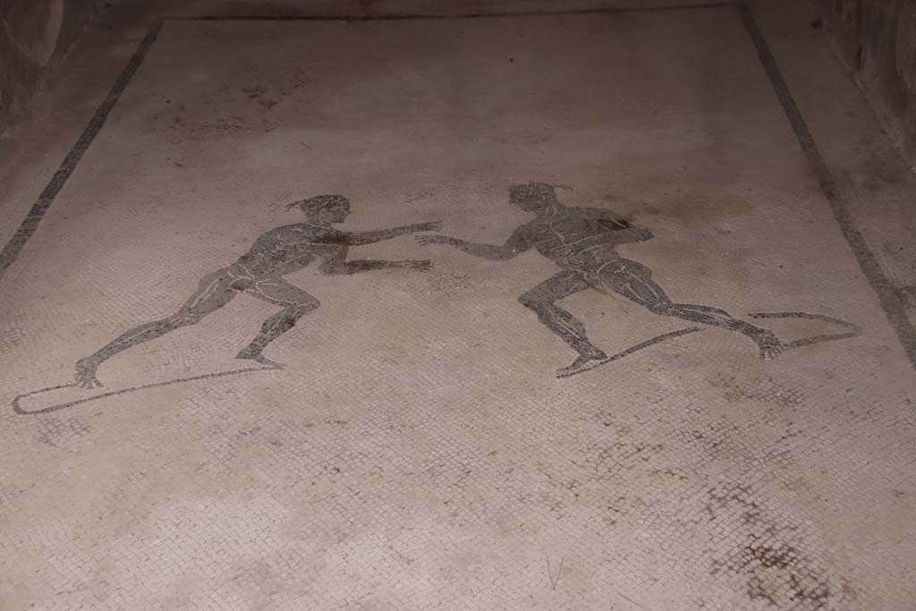 VIII.2.23 Pompeii. May 2010. Entrance corridor mosaic of athletes.