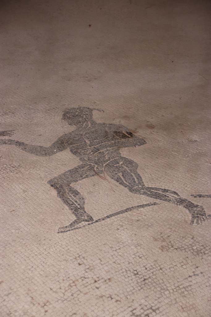 VIII.2.23 Pompeii. October 2020. Detail of athlete facing right on mosaic. Photo courtesy of Klaus Heese.