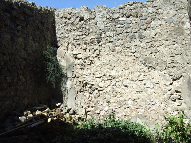 VIII.5.16 Pompeii. March 2009. Area on west side of VIII.5.38, remains of fusorium or water basin.