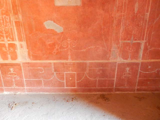 VIII.5.37 Pompeii. March 2009. Room 15, east wall of kitchen, with doorway to room 1, the atrium.