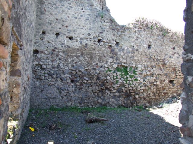 VIII.5.39 Pompeii.  March 2009. Room 6, north wall of small garden area.  Looking north.