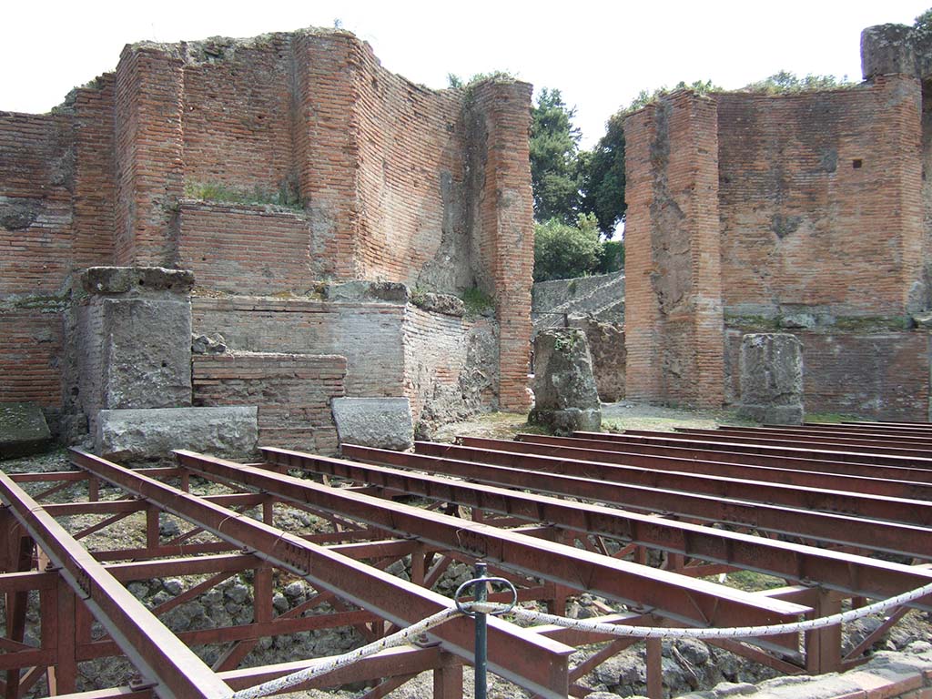 VIII.7.20 Pompeii. May 2006. Looking south-west across site of stage. 