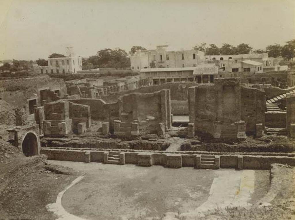 VIII.7.20 Pompeii. 1905. Looking south towards the stage in the Large Theatre. Photo courtesy of Rick Bauer.