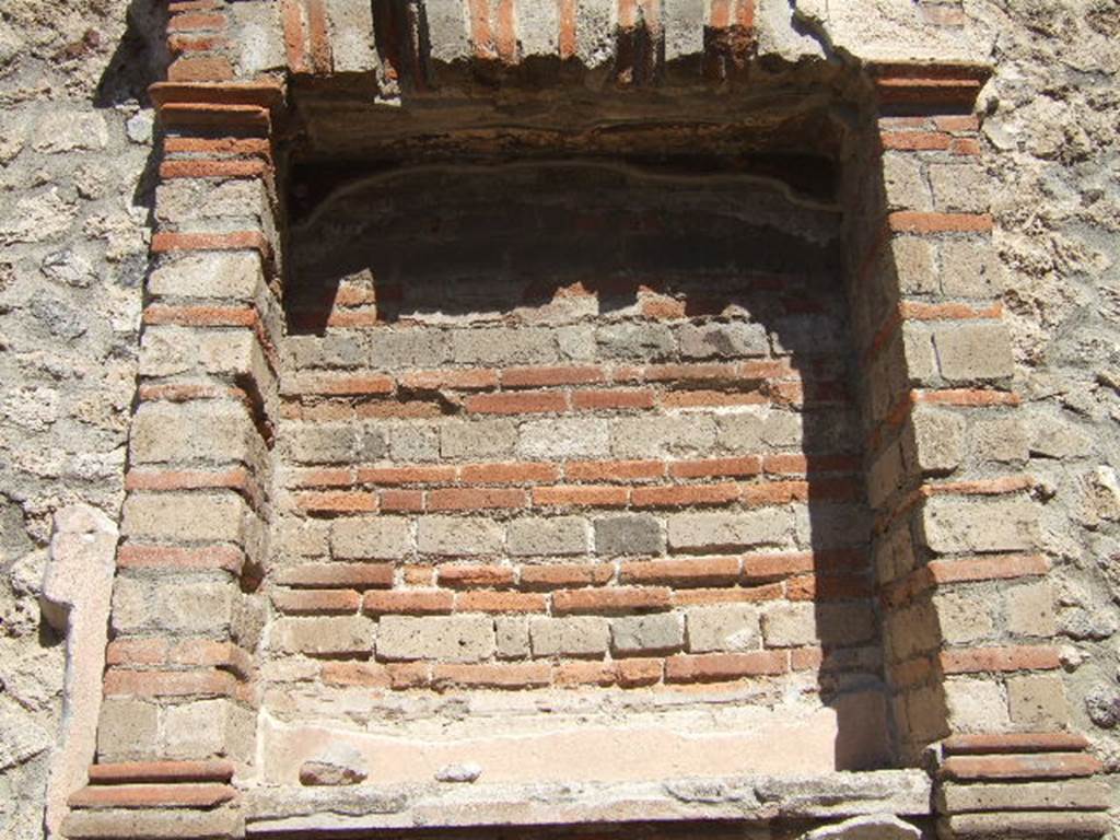 VIII.7.28 Pompeii.  December 2007.  Harpocrates niche on east wall.