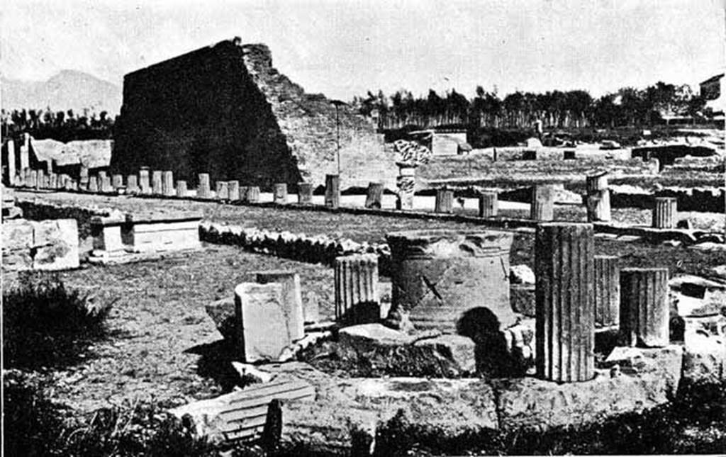 VIII.7.30 Pompeii. c.1915. Triangular Forum looking north from the Tholos VIII.7.32. Photo courtesy of Rick Bauer.