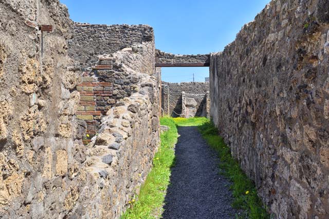 IX.1.7 Pompeii.  December 2007.  Three niches on south wall of atrium..