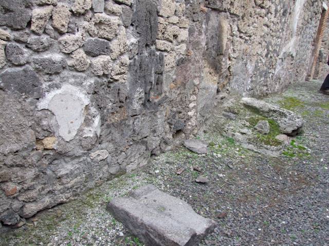 IX.1.7 Pompeii.  Niche with stucco of a shell and figures.  Detail from old undated photograph courtesy of Society of Antiquaries: Fox Collection.

