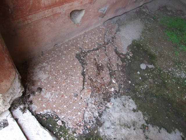 IX.1.20 Pompeii. December 2007. Room 13. Kitchen hearth.