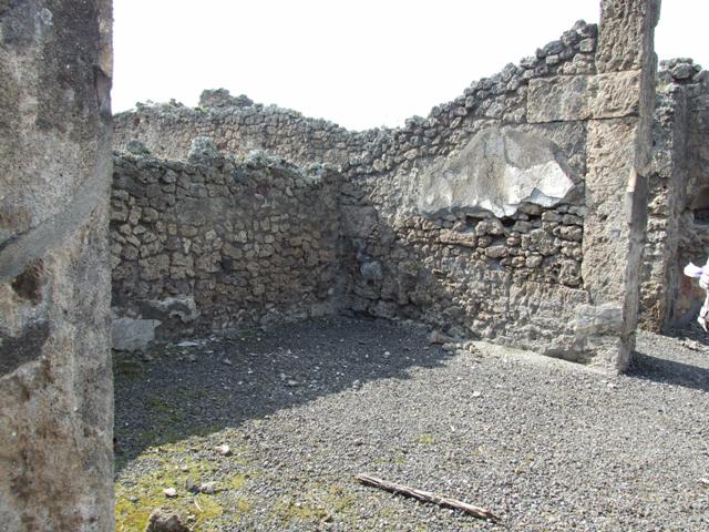 IX.2.17 Pompeii.  March 2009.  Room 1, Atrium. North wall, lower niche.