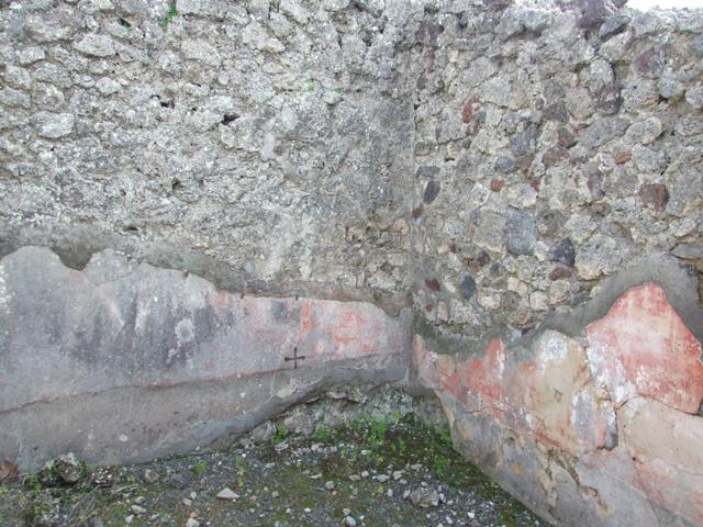 IX.2.18 Pompeii. March 2009. Room 8. Kitchen. Hearth, and Remains of Latrine against the South wall.