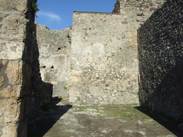 IX.3.4 Pompeii.  March 2009. North and east walls of rear room.