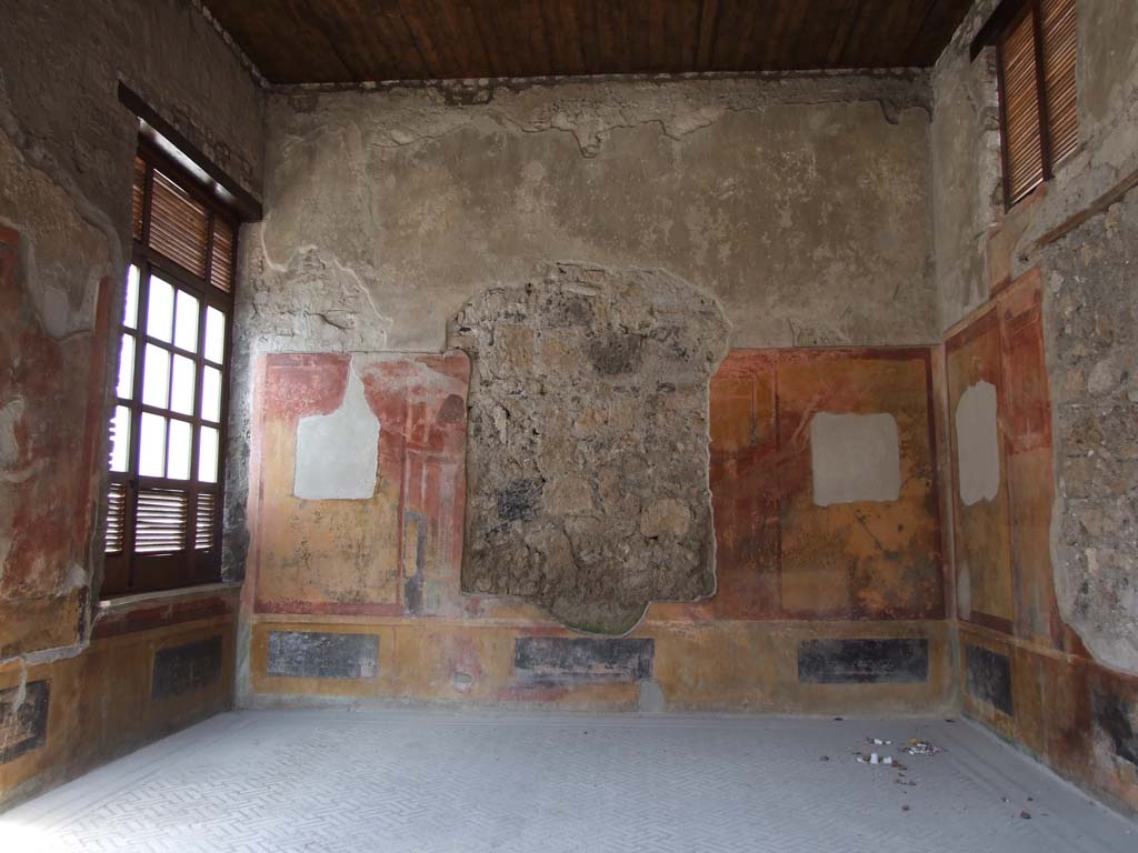 IX.3.5 Pompeii. March 2009. Room 14, east wall of triclinium, linked to room 13.  