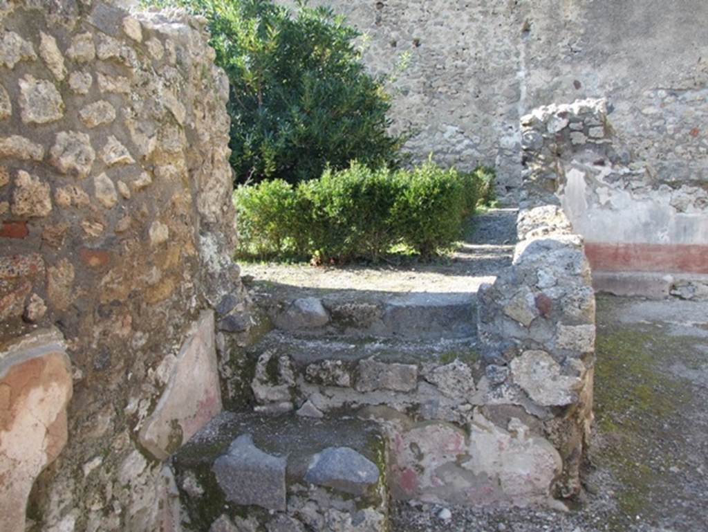 IX.3.12 Pompeii.  March 2009.  Steps to garden area on higher level.
