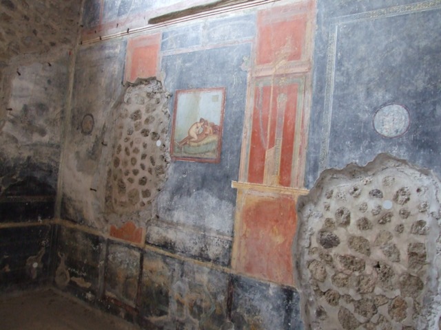 IX.8.6 Pompeii. March 2009. Room 34. West wall of Caldarium.