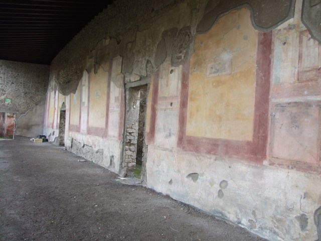IX.8.6 Pompeii. March 2009.  Room 19,  East wall and arched recess in Nymphaeum.