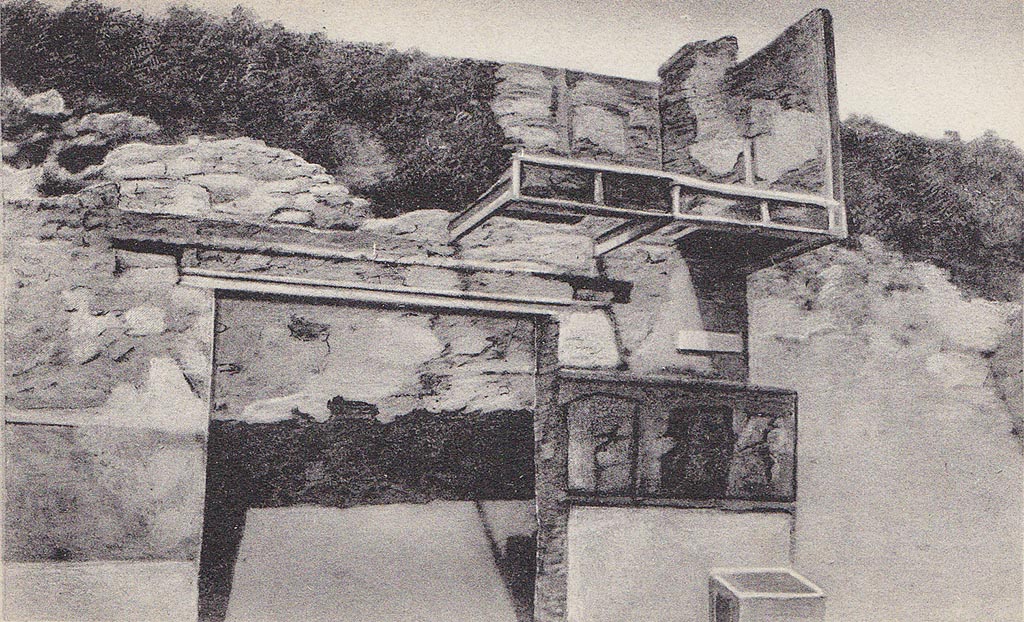 IX.12.7 Pompeii. March 2009. North wall of shop.