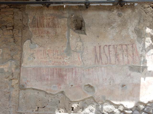 IX.12.7 Pompeii. May 2017. Graffiti between IX.12.6 and IX.12.7.  Photo courtesy of Buzz Ferebee.
