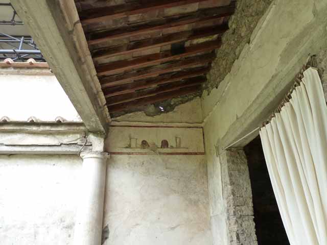 IX.13.1-3 Pompeii. March 2009. Room 13, detail from the wall painting of Punishment of Dirce.
