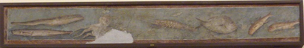 HGW06 Pompeii.  Found on 8th April 1763.  Ambiente 13 of Villa of Cicero.  Mosaic of a Group of Street Musicians. It bears the signature of Dioskourides of Samos.  Now in Naples Archaeological Museum. Inventory number 9985.