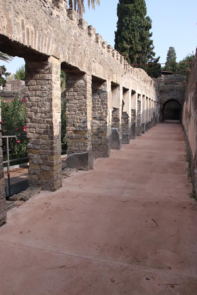 Villa of Diomedes, Pompeii. October 2023. 
South portico, looking east from south-west corner. Photo courtesy of Klaus Heese.
