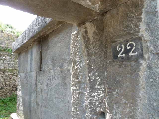 HGW22 Tomb of Naevoleia Tyche, C. Munatius Faustus & C. Munatius Atimetus.  North side.