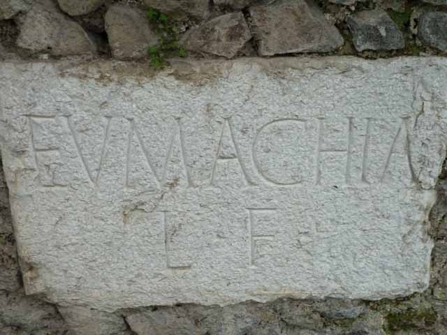Pompeii Porta Nocera Tomb 11OS. Monumental exedra of Eumachia. May 2010. 