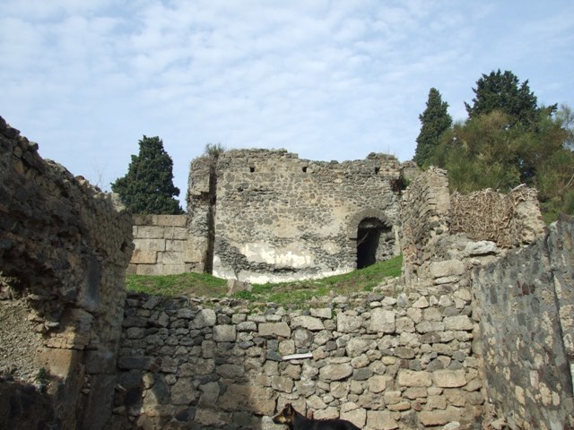 Pompeii.  Tower XII from outside the walls.  December 2004.