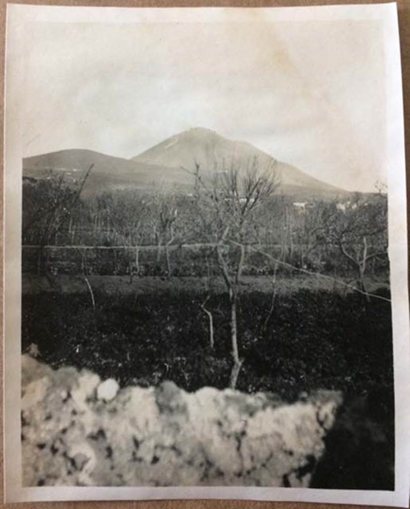 Vesuvius, August 27, 1904. Looking back to the summit which is still intact before the 1906 eruption. 
Photo courtesy of Rick Bauer.

